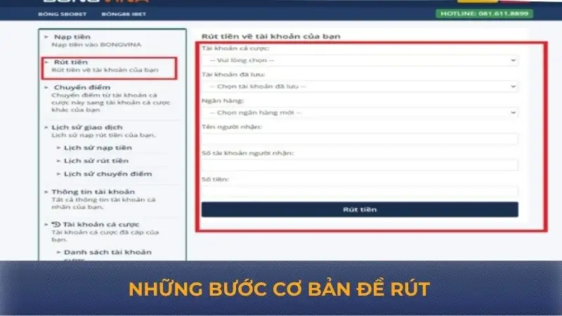 Rút tiền Bong88 Hướng dẫn chi tiết, nhanh chóng, an toàn