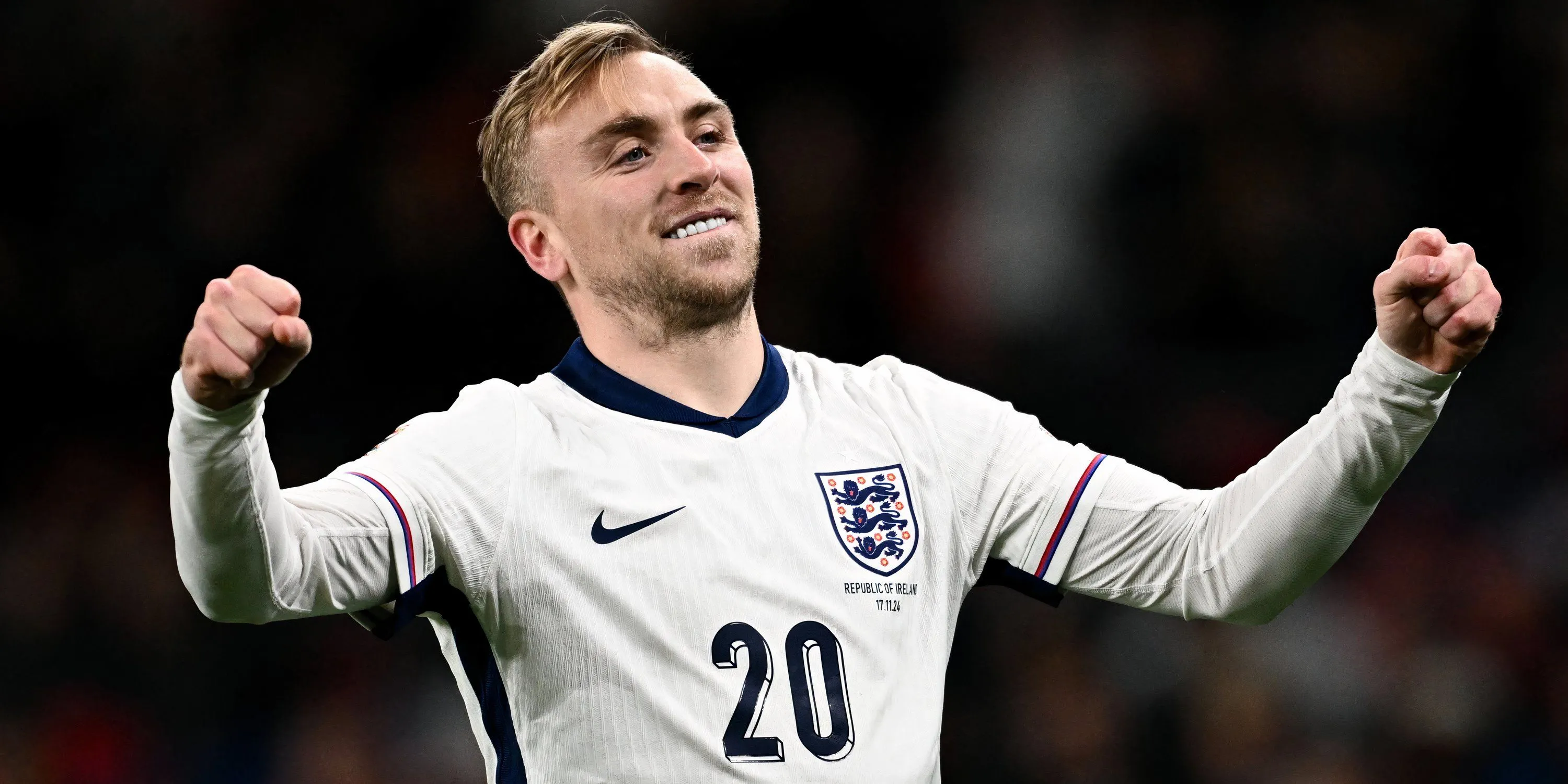 Jarrod Bowen ăn mừng bàn thắng cho đội tuyển Anh, thể hiện khả năng săn bàn
