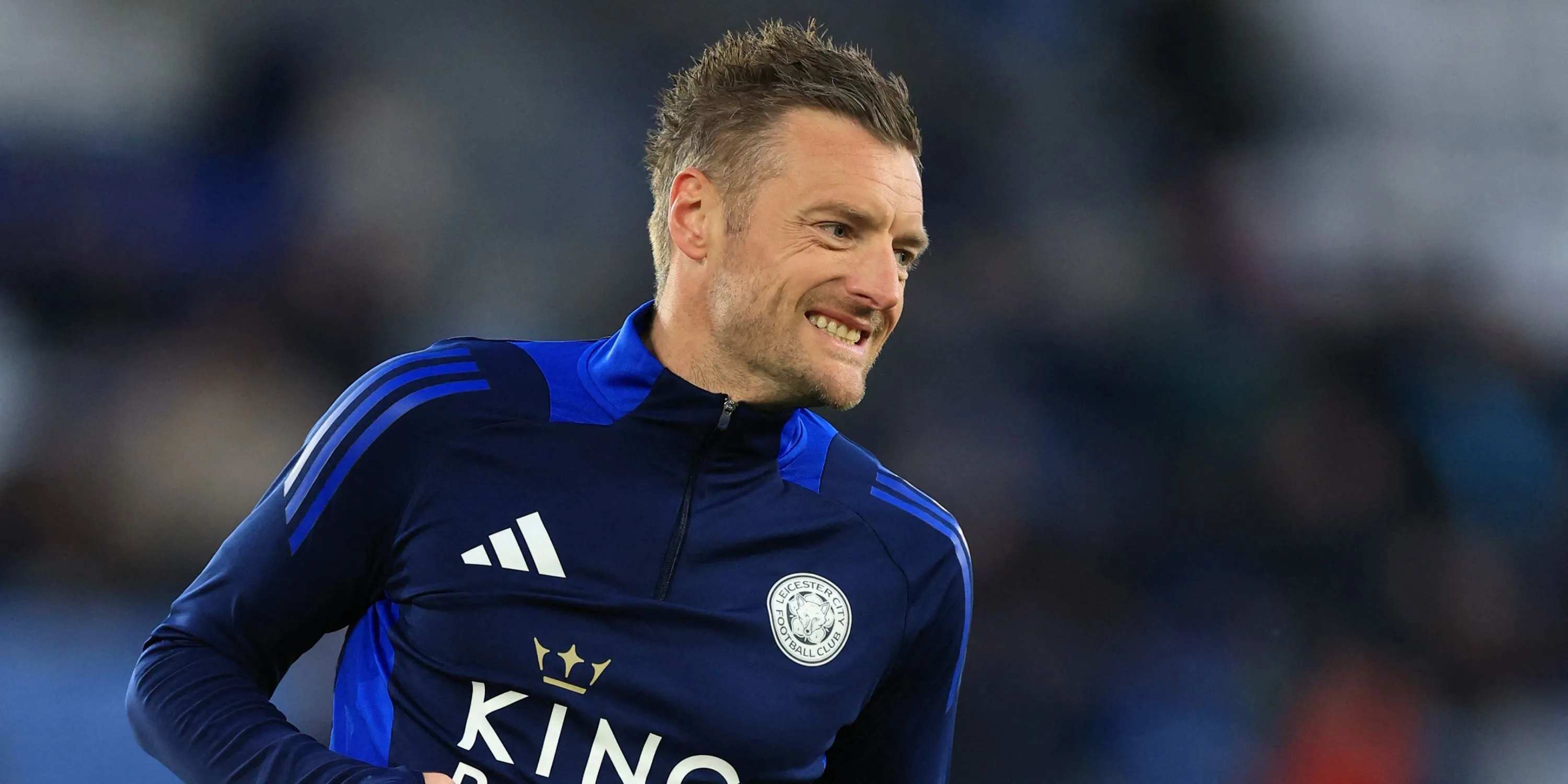 Tiền đạo Jamie Vardy ăn mừng bàn thắng cho Leicester City tại Premier League
