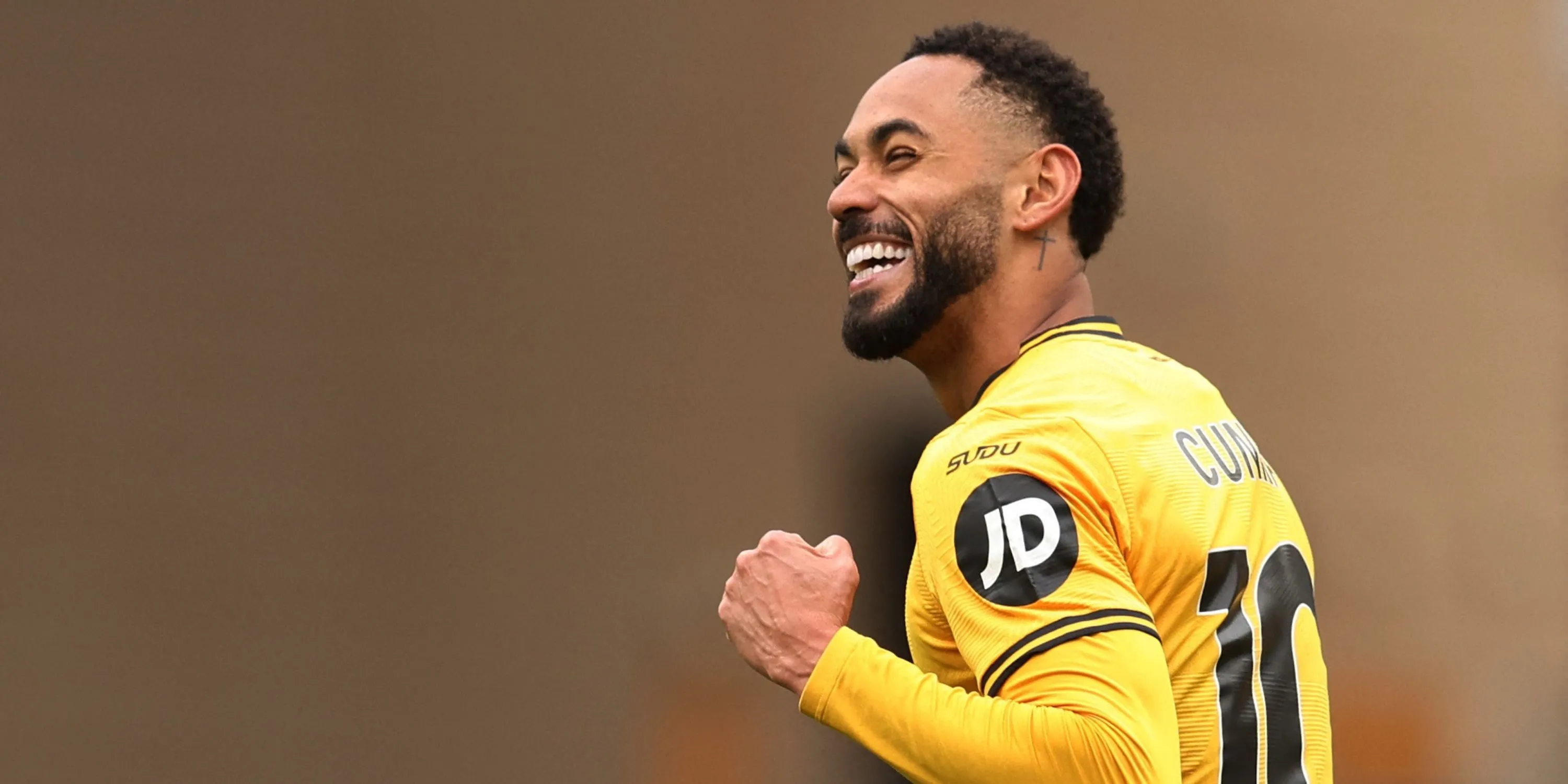 Cầu thủ Matheus Cunha ăn mừng bàn thắng cho Wolverhampton Wanderers