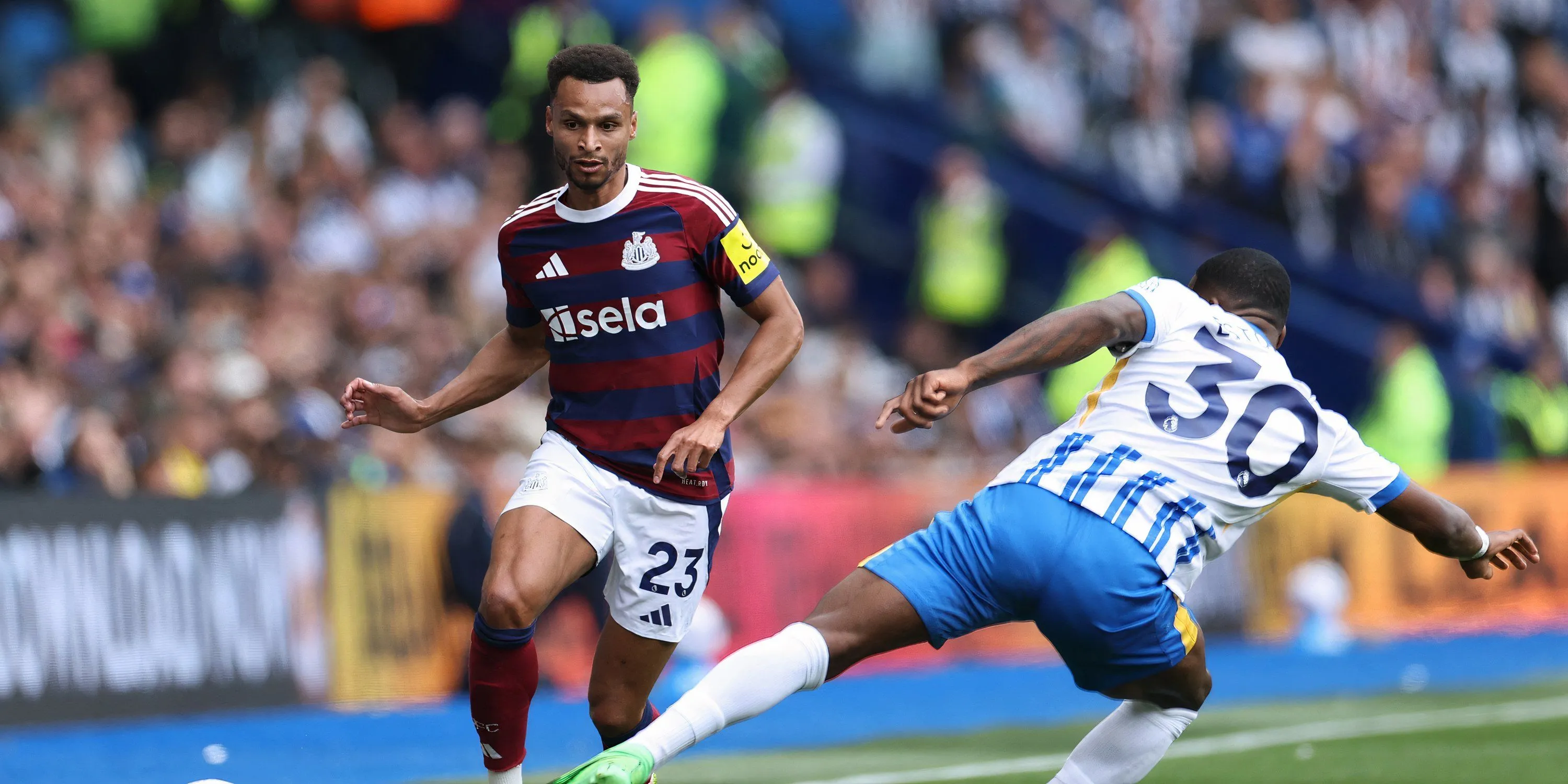 Jacob Murphy của Newcastle tỏ ra thất vọng trong trận đấu với Brighton tại Premier League