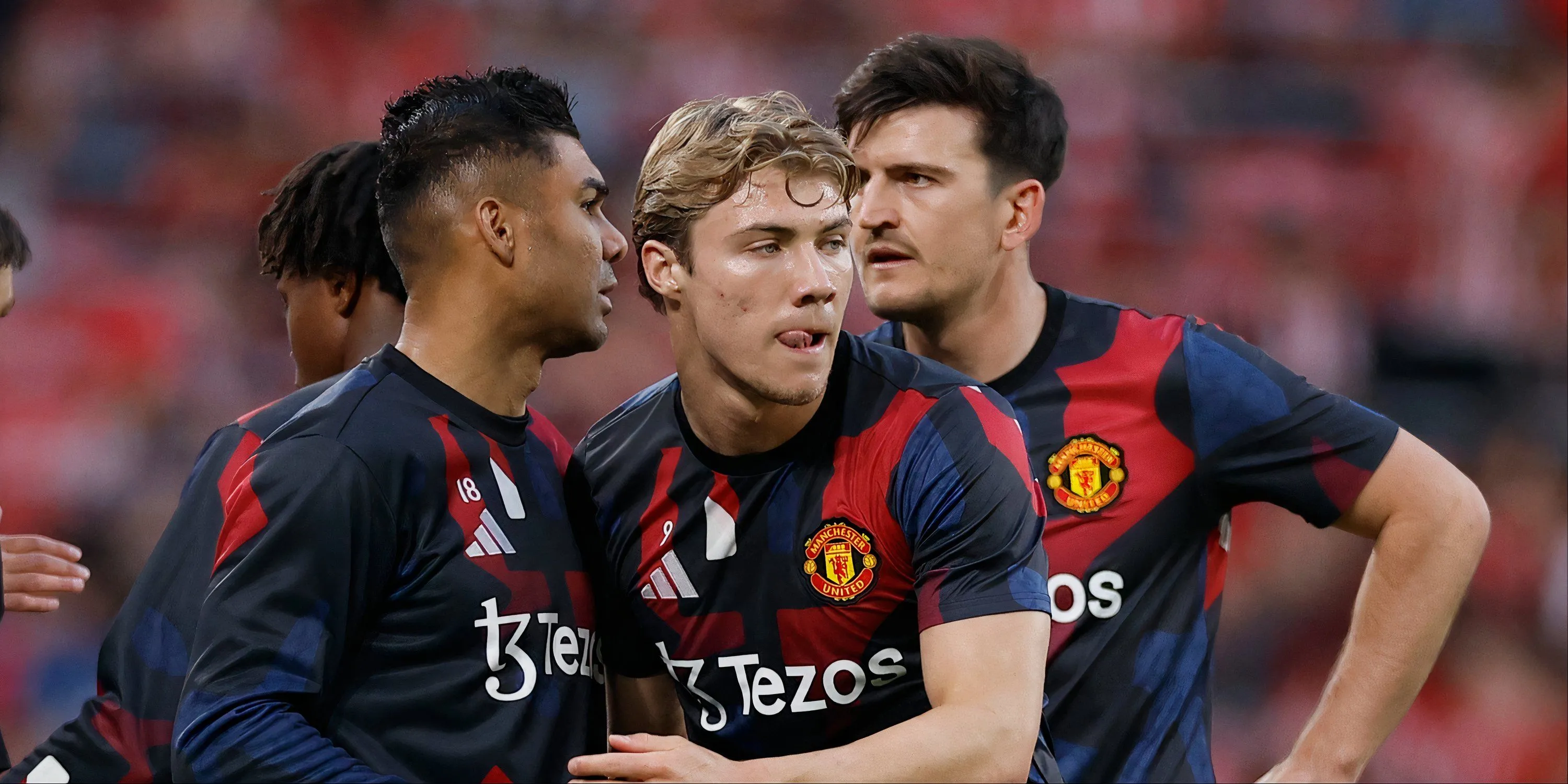 Rasmus Hojlund, tiền đạo trẻ của Man Utd, trong một trận đấu