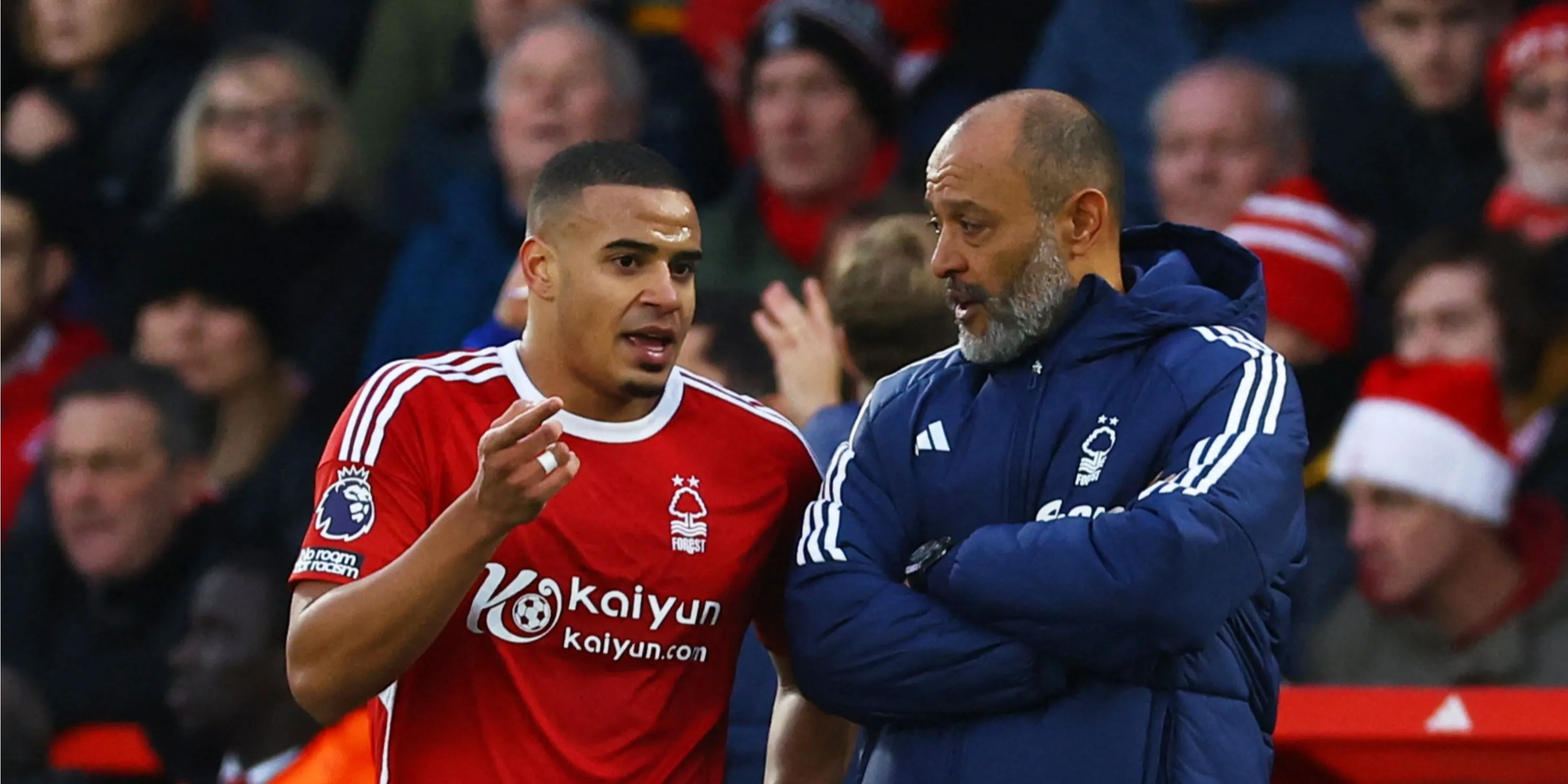 Trung vệ Murillo thể hiện sức mạnh và kỹ thuật trong màu áo Nottingham Forest.