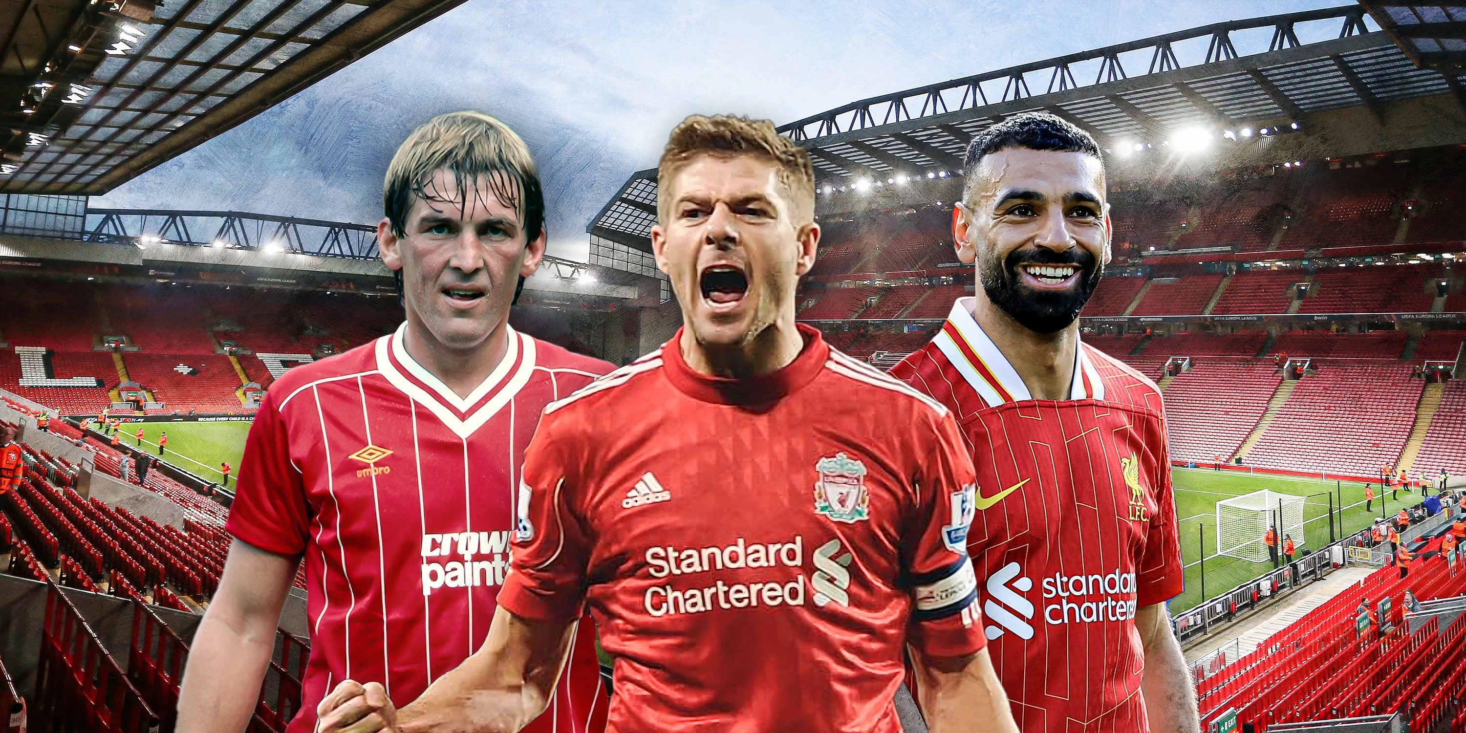 Xếp hạng các huyền thoại vĩ đại nhất lịch sử Liverpool gồm Kenny Dalglish, Steven Gerrard và Mohamed Salah