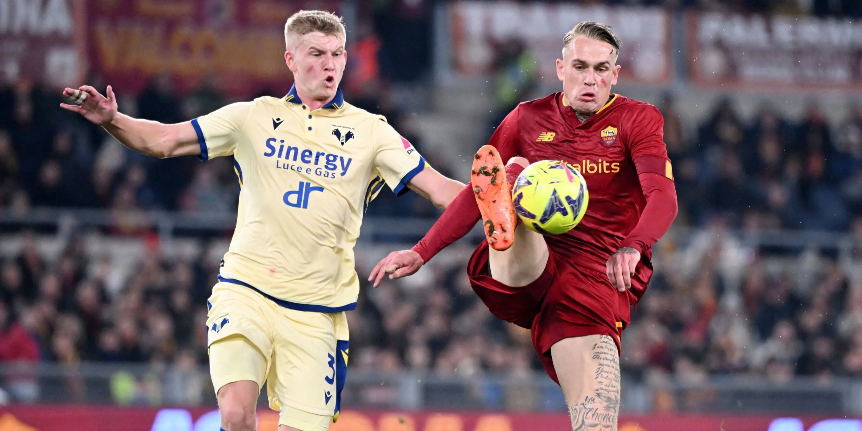 Josh Doig trong một trận đấu ở Serie A với Hellas Verona
