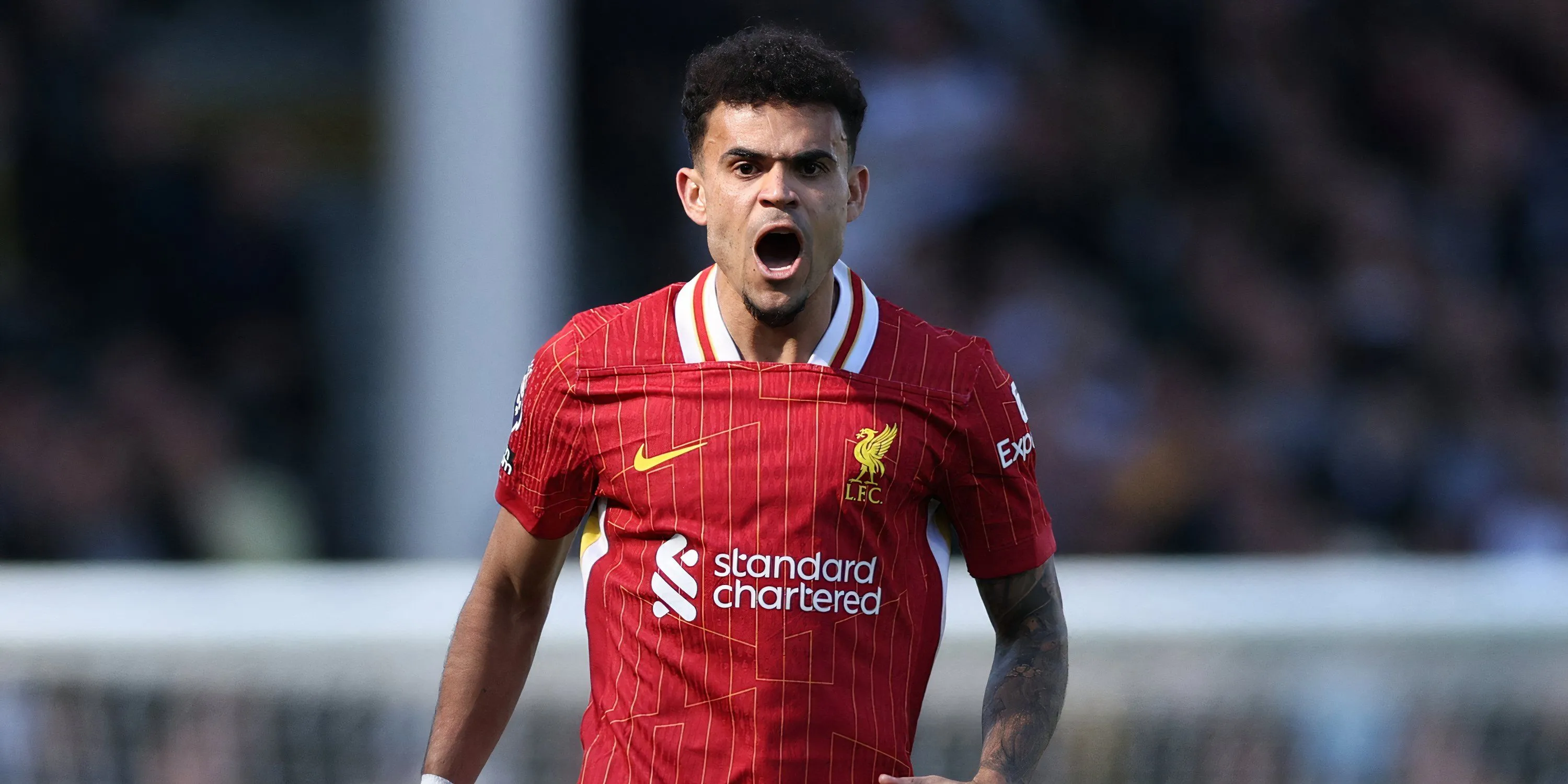 Tiền đạo Luis Diaz của Liverpool trong trận đấu
