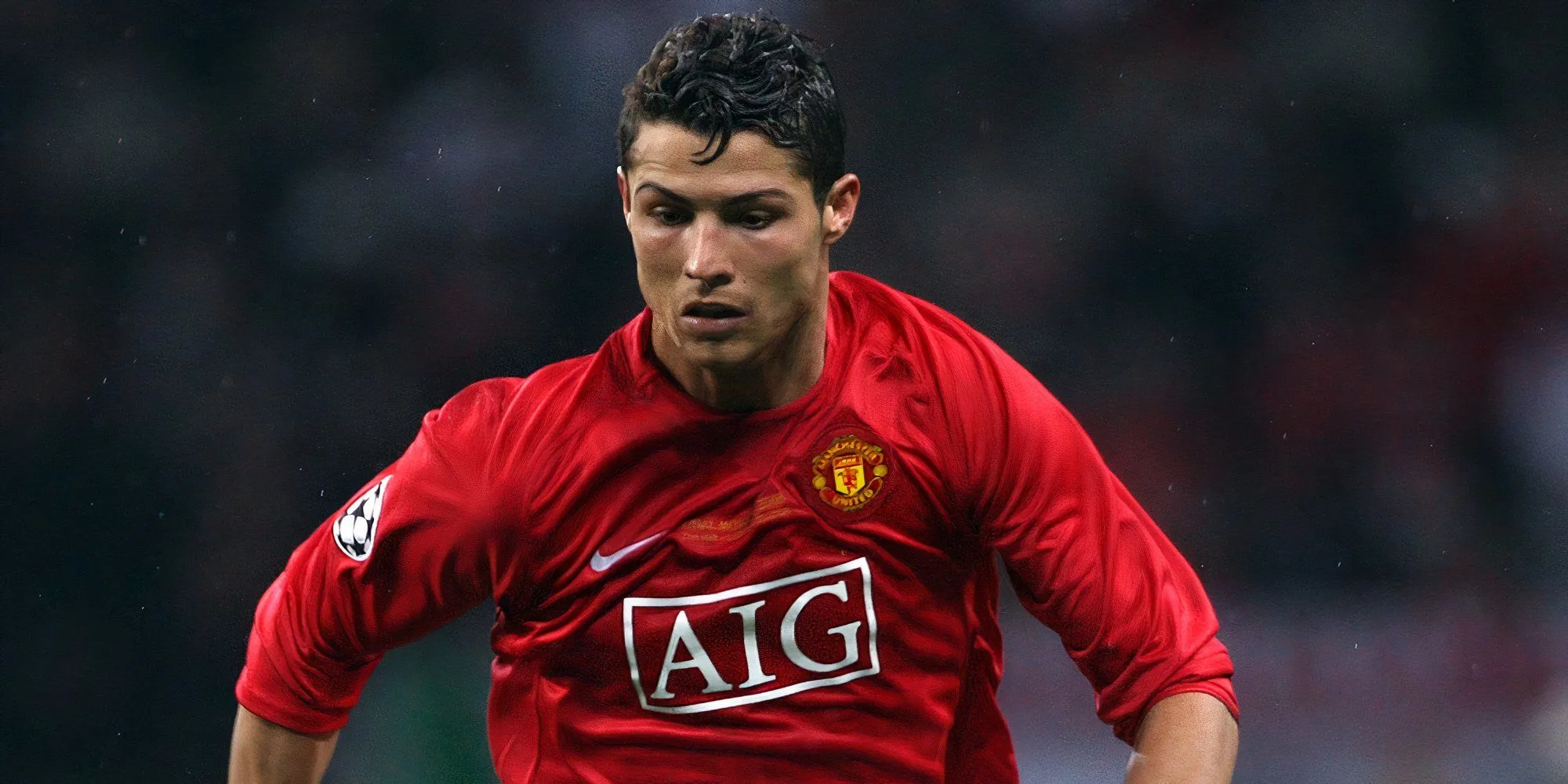 Cristiano Ronaldo trong màu áo Manchester United.