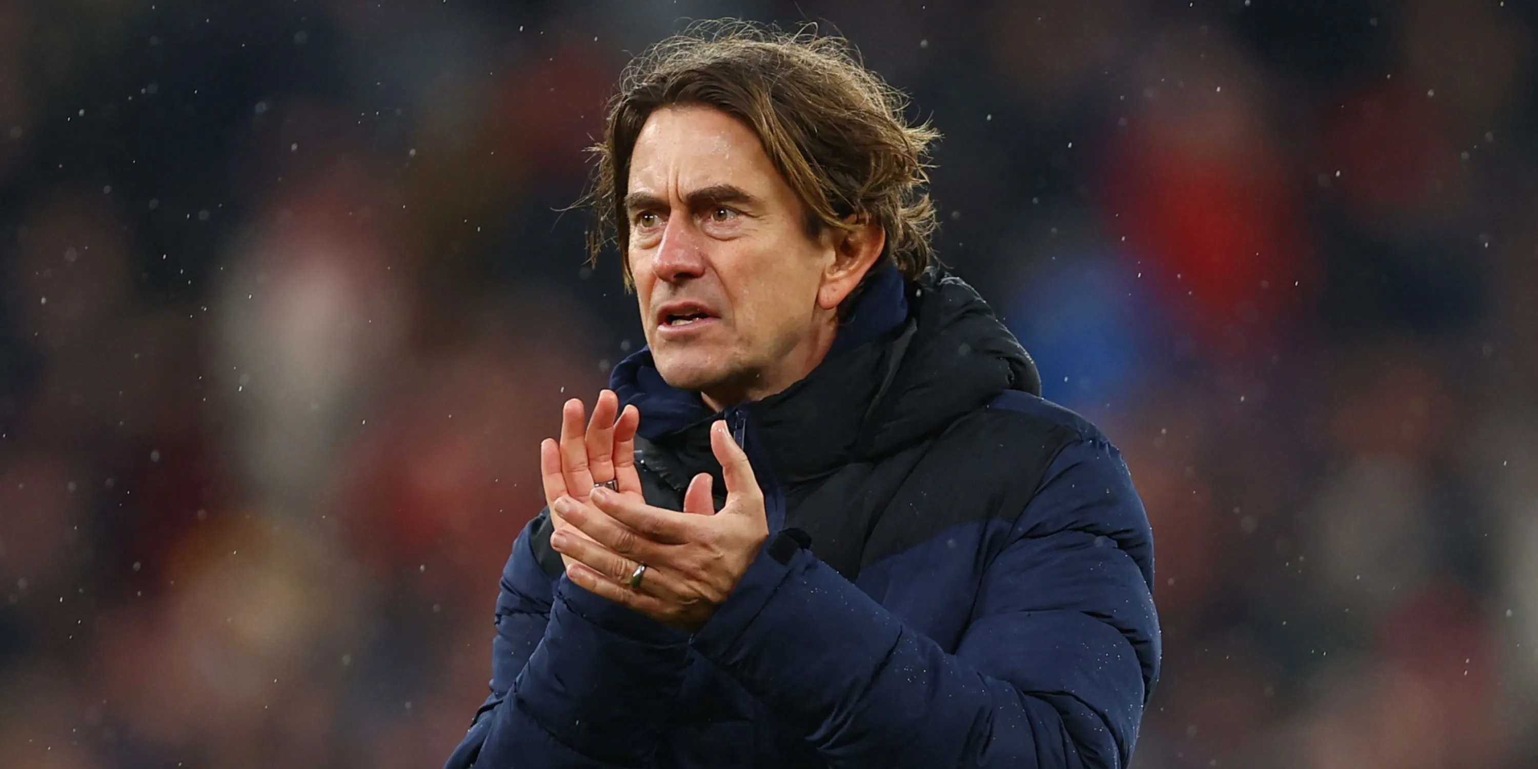 HLV Thomas Frank của Tottenham trên sân