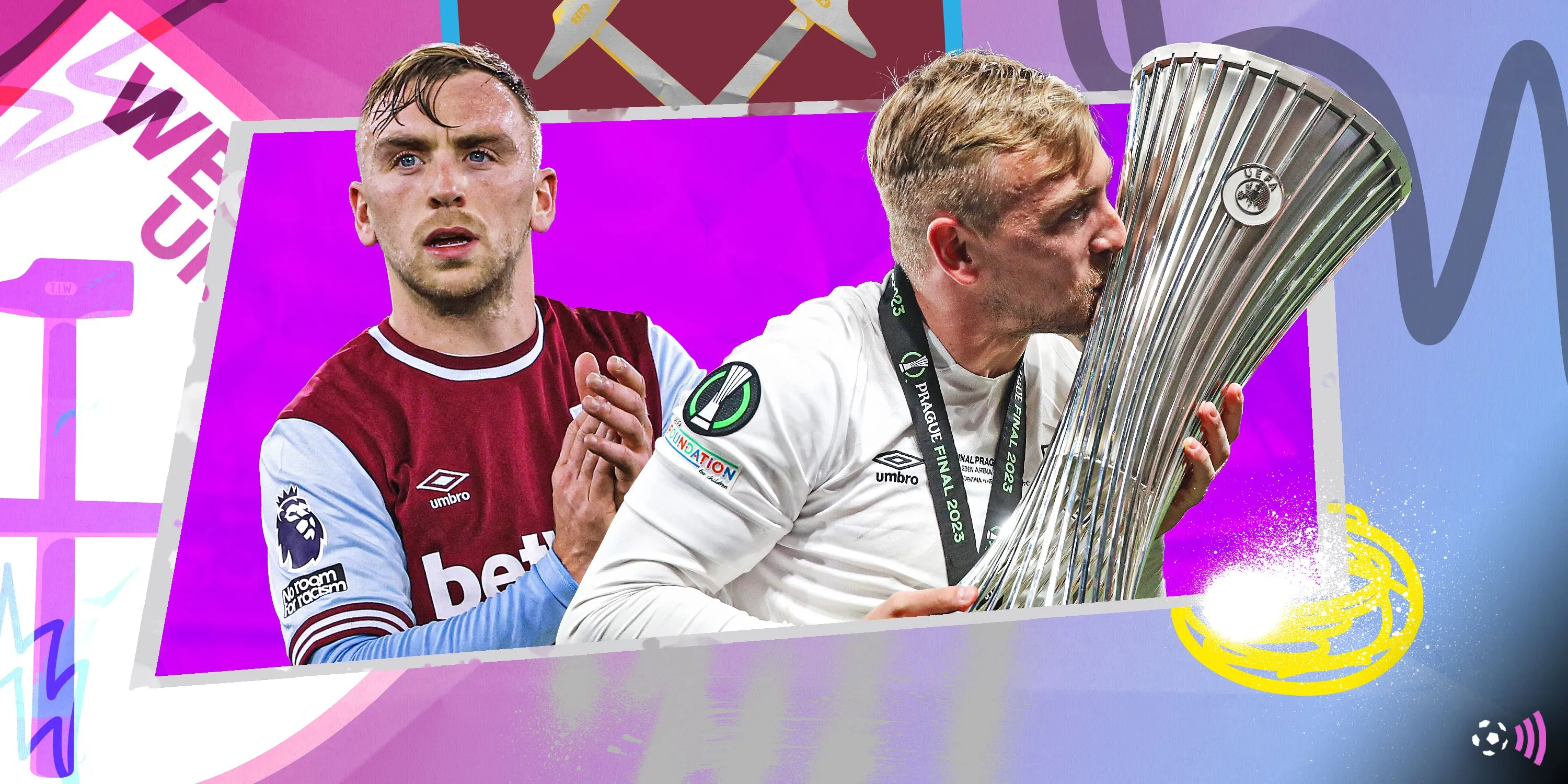 Jarrod Bowen, đội trưởng West Ham, được kỳ vọng sẽ phát huy tối đa ở vị trí chạy cánh phải.