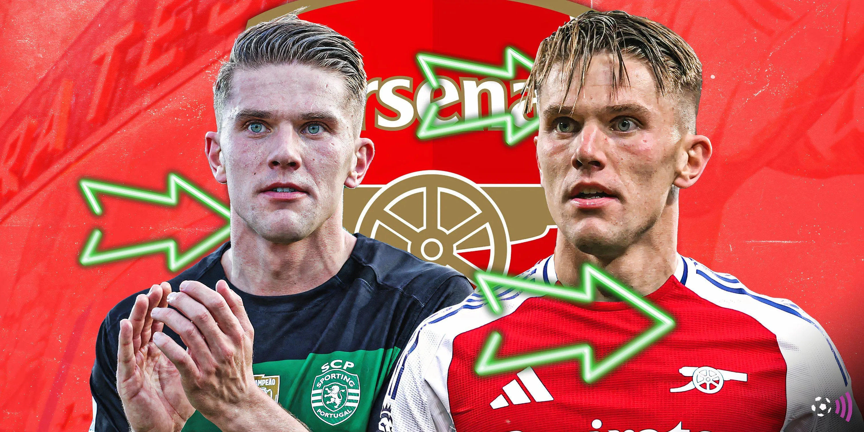 Tiền đạo Viktor Gyokeres trong màu áo Arsenal (ảnh ghép)