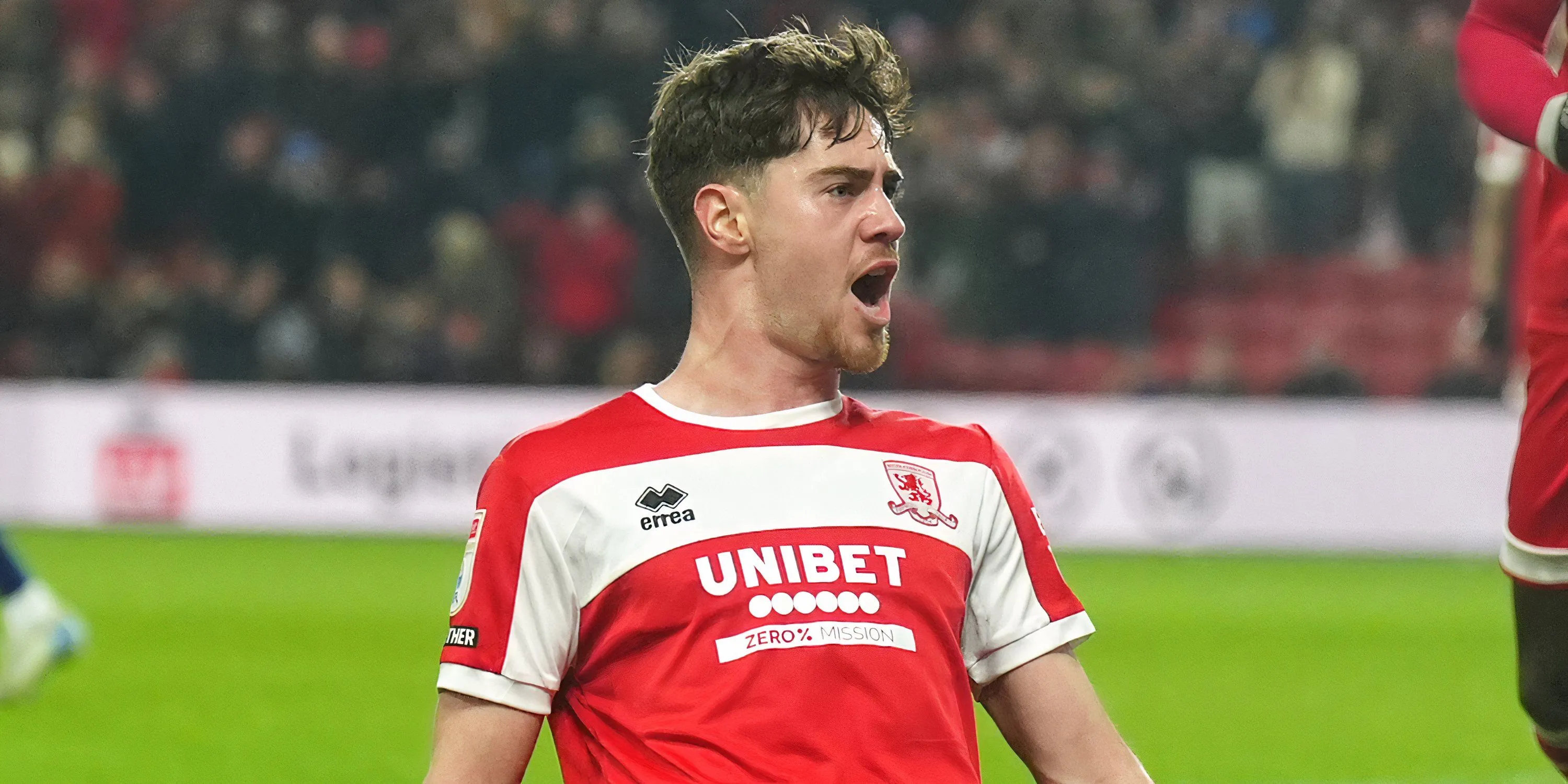 Hayden Hackney ăn mừng bàn thắng cho Middlesbrough, thể hiện phong độ ấn tượng