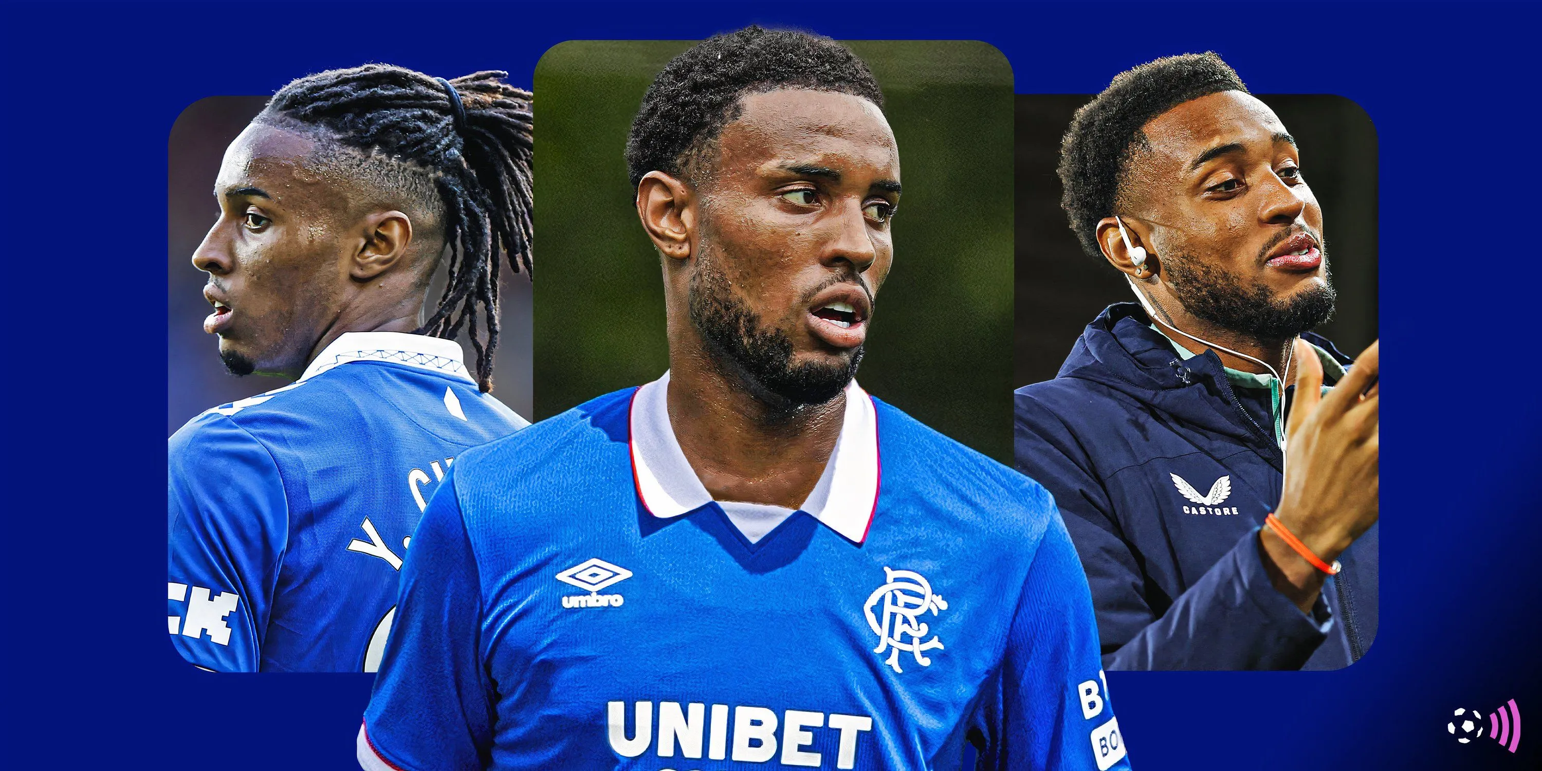 Youssef Chermiti trong màu áo Rangers chạm bóng trận gặp Brann ở Bergen